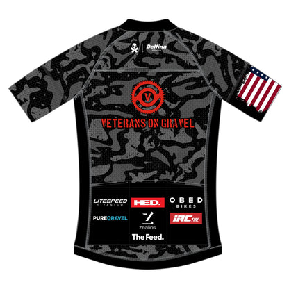 V.O.G. CUSTOM WOMEN'S CLUB FIT CYCLING JERSEY DARK CAMO